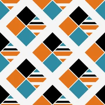 Repeated bright diamonds background. Geometric motif. Seamless surface patter Stock-Illustration