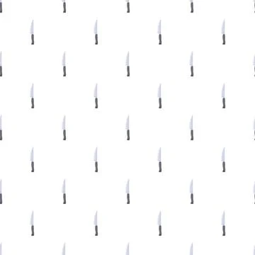 Repeated chef knives forming a minimalist cooking tool backdrop Illustration