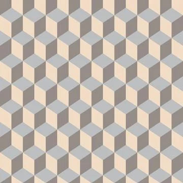 Repeated color cubes background. Geometric abstract shapes wallpaper. Seamles Illustrazione stock