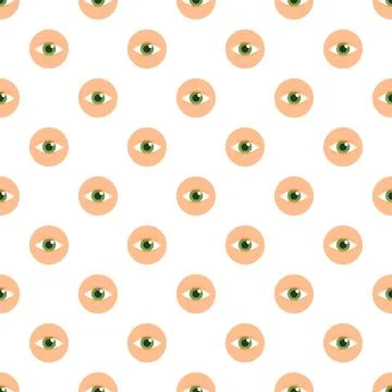 Repeated eye pattern creating an all seeing observation theme Stock Illustration