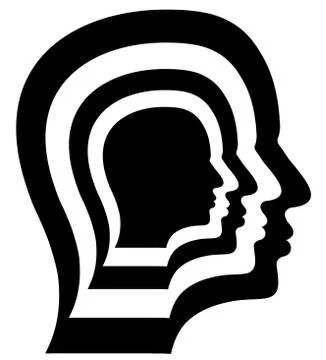 Repeated Head Stock Illustration