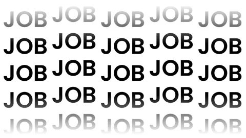 Repeated Job Text Pattern Background Stock Footage 343509387