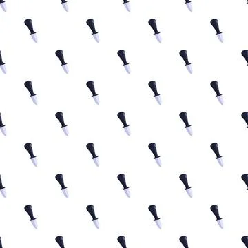 Repeated kitchen knives forming a seamless pattern background Illustrazione stock