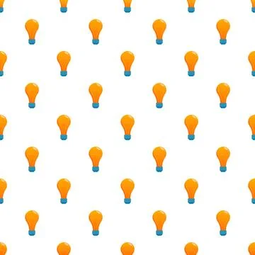 Repeated light bulbs pattern symbolizing innovation and ideas Stock Illustration