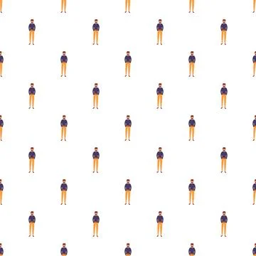 Repeated men figures creating seamless pattern design Stockillustratie