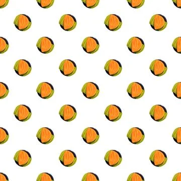 Repeated orange fruit segments creating abstract pattern イラスト素材