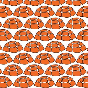 Repeated Orange Igloo Pattern Design Stock Illustration