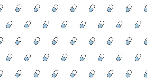 Repeated pattern background of capsule medicine Stock Illustration