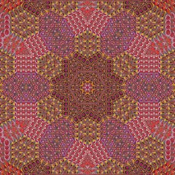 Repeated pattern design for Moroccan textile, surface, sublimation print Stock Illustration