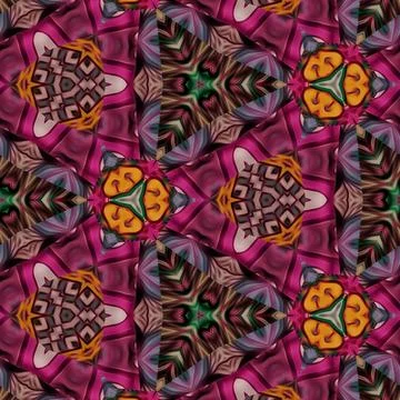 Repeated pattern design for Moroccan textile, surface, sublimation print Stock Illustration