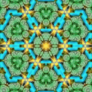 Repeated pattern design for Moroccan textile, surface, sublimation print Stock Illustration