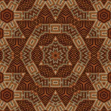 Repeated pattern design for Moroccan textile, surface, sublimation print Stock Illustration