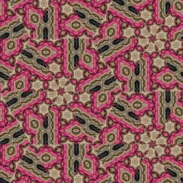 Repeated pattern design for Moroccan textile, surface, sublimation print Stock Illustration