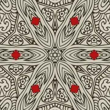 Repeated pattern design for Moroccan textile, surface, sublimation print Stock Illustration