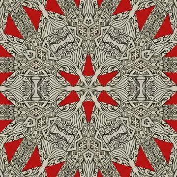 Repeated pattern design for Moroccan textile, surface, sublimation print Illustrazione stock