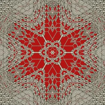 Repeated pattern design for Moroccan textile, surface, sublimation print Stock Illustration