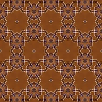 Repeated pattern design for Moroccan textile, surface, sublimation print Stock Illustration