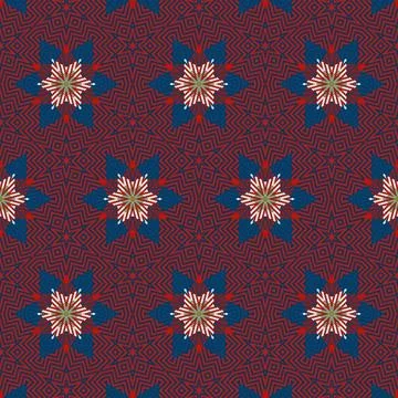 Repeated pattern design for Moroccan textile, surface, sublimation print Stock Illustration