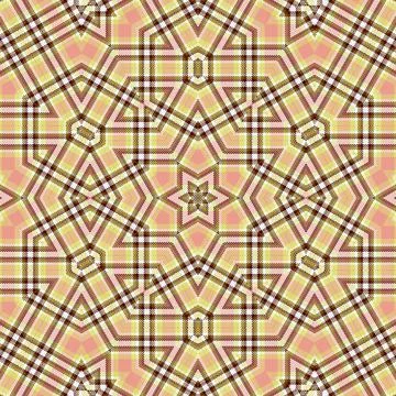 Repeated pattern design for Moroccan textile, surface, sublimation print Stock Illustration