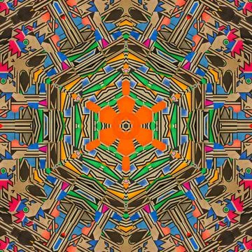 Repeated pattern design for Moroccan textile, surface, sublimation print Illustrazione stock