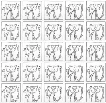At repeated pattern eg papers and fabrics Stock Illustration