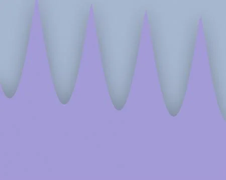 Repeated pointed waveforms rise across a cool blue-violet field, creating a.. Stock Illustration