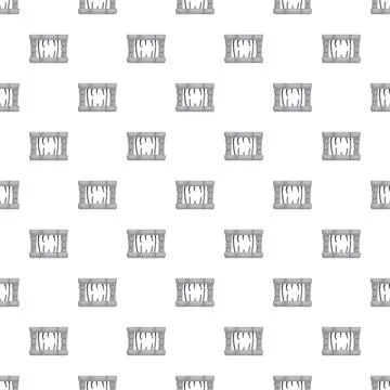 Repeated prison window pattern showing confinement concept Stock Illustration