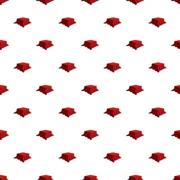 Repeated red square table linen pattern background Stock Illustration