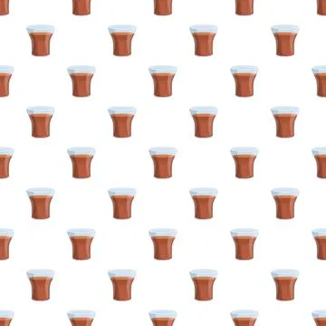 Repeated shots of espresso coffee pattern Stock Illustration