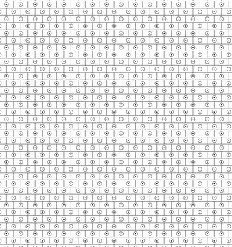 Repeated squares with dots inside. Geometric seamless pattern. Stock Illustration