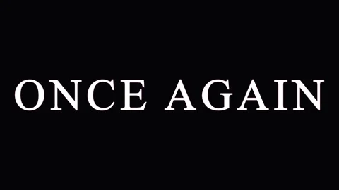 Repeated Text Phrase ONCE AGAIN with Subtle Color Shift in Dark Cinematic B.. Stock Footage 344035578