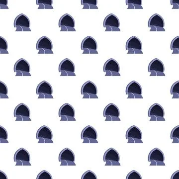Repeated tunnel entrance pattern creating abstract background Stock Illustration