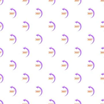 Repeating 360 degree rotation arrow seamless pattern Illustrazione stock