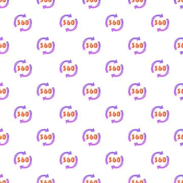 Repeating 360 degree rotation icon pattern イラスト素材