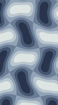 A repeating abstract background features rounded organic forms in blue gray.. Stock Illustration