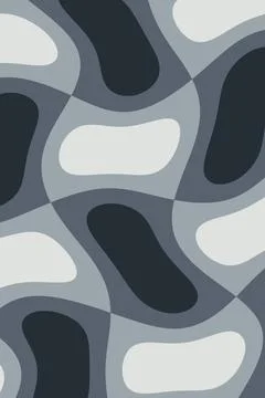 A repeating abstract background uses layered rounded forms in slate gray, d.. Stock Illustration
