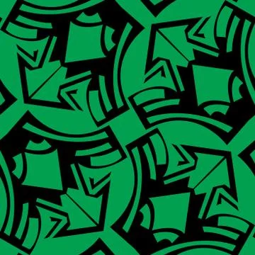 Repeating Abstract Bird Pattern Illustrazione stock