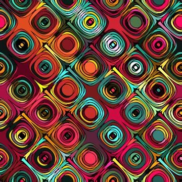 Repeating  abstract bubbles pattern Illustrazione stock