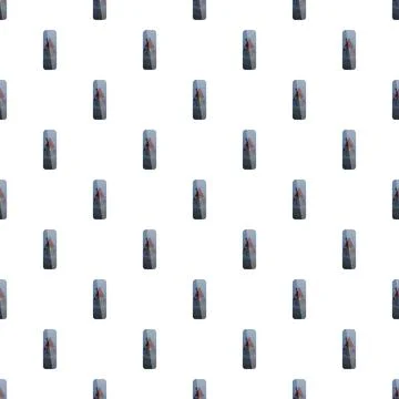 Repeating abstract building shapes seamless pattern Stock Illustration