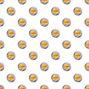 Repeating abstract circular pattern with text background 库存插图