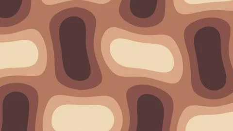 A repeating abstract design of rounded irregular forms in terracotta, peach.. Stock Illustration