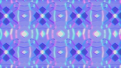 Repeating abstract geometric pattern radiates neon Stock Illustration