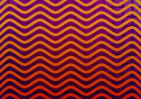Repeating abstract motif is spreading undulating orange waves across flat design Stockillustratie
