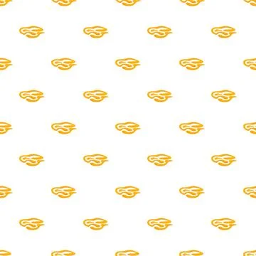 Repeating abstract orange cloud shapes seamless pattern Stock Illustration
