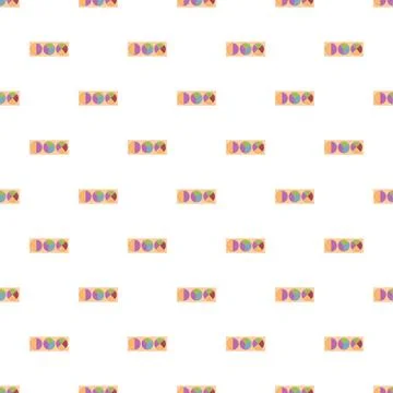 Repeating abstract pattern with colorful circle segment elements Stock Illustration