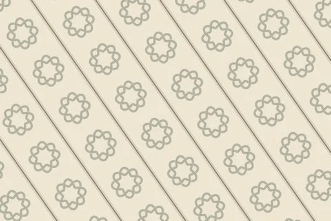 A repeating abstract pattern combines interlocking rounded motifs and fine .. Stock Illustration