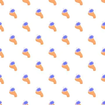 Repeating abstract pattern with hand holding magic spell Stock Illustration