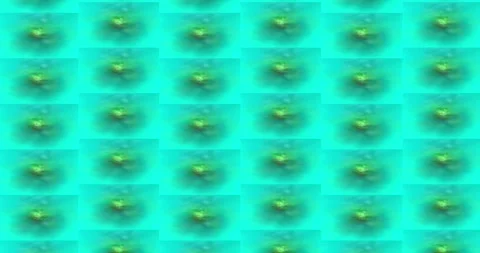 Repeating Abstract Pattern of Turquoise and Lime Green Stock Footage 309869575