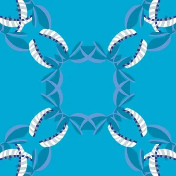 Repeating Abstract Seashell Pattern Stock Illustration