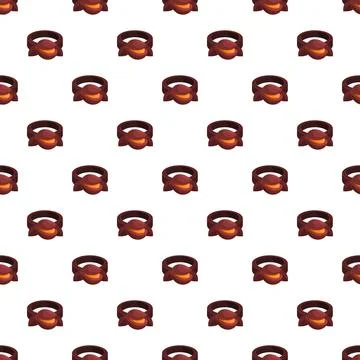 Repeating abstract shell element pattern on white Ilustração Stock